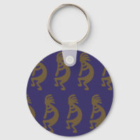 Kokopelli-Abbildung: grün auf blau