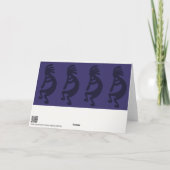 Kokopelli-Abbildung: Schwarz auf blau Karte (Rückseite)