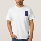 Kokopelli-Abbildung: Schwarz auf blau T-Shirt (Vorderseite)