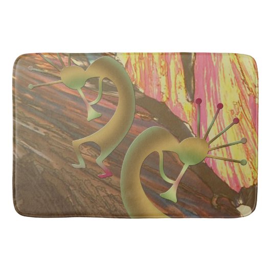 Kokopelli Abstrakt Jam Session Badematte (Vorderseite)