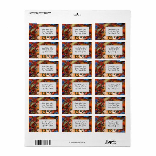 Kokopelli Art Adressaufkleber (Vorne)