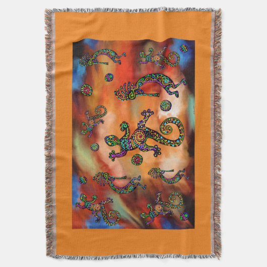 Kokopelli Art Decke (Vorderseite Vertikal)