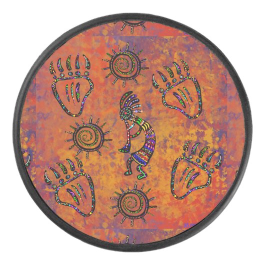 Kokopelli Art Eishockey Puck (Vorderseite)