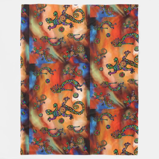 Kokopelli Art  Fleecedecke (Vorderseite)