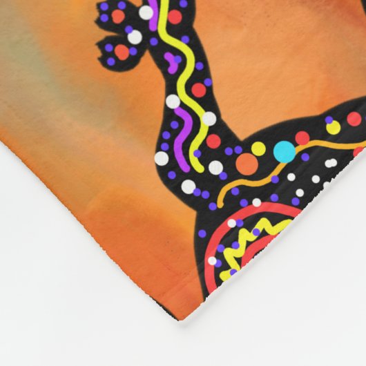 Kokopelli Art  Fleecedecke (Ecke)