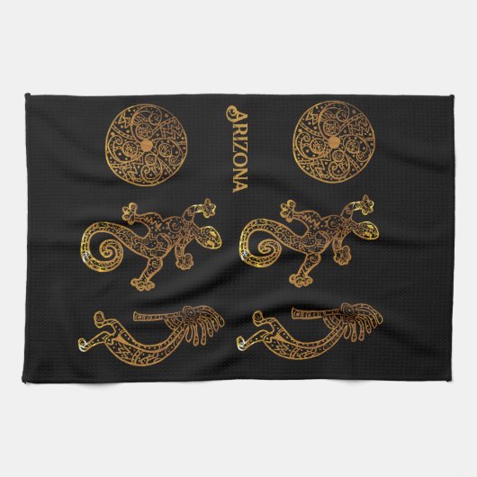 Kokopelli Art Geschirrtuch (Horizontal)