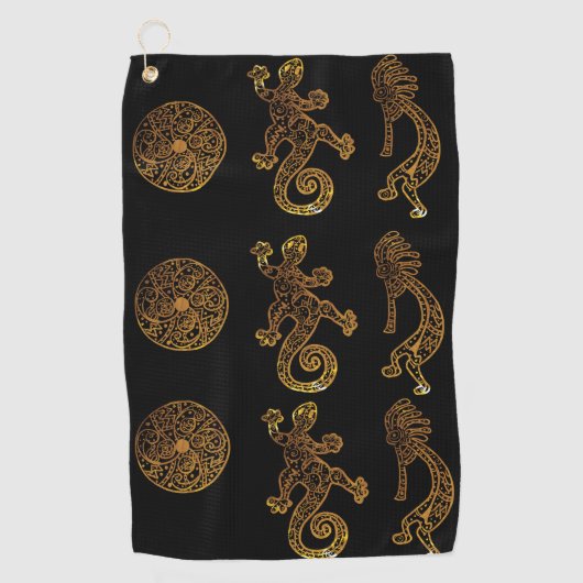 Kokopelli Art Golfhandtuch (Vorderseite)