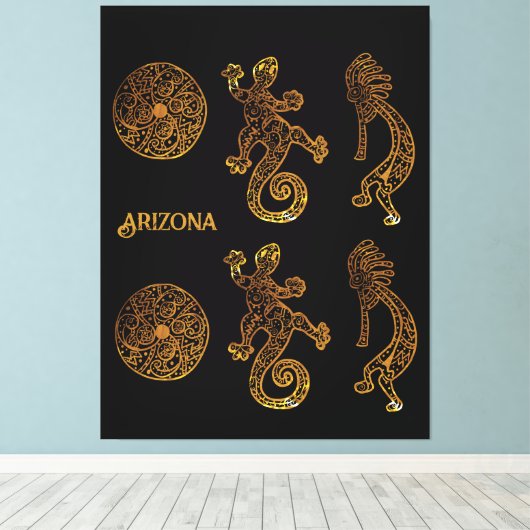 Kokopelli Art Leinwanddruck (Insitu (Holzboden))