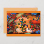 Kokopelli Art Postkarte (Vorne/Hinten)