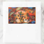 Kokopelli Art Rechteckiger Aufkleber (Tasche)