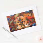 Kokopelli Art Rechteckiger Aufkleber (Umschlag)