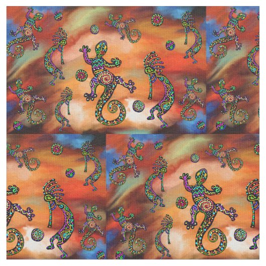 Kokopelli Art Stoff (Nahaufnahme)