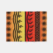 Kokopelli Aztec Tribal Wüste Südwestdesign Fleecedecke (Vorderseite (Horizontal))