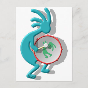 Kokopelli Bass Drum Postkarte