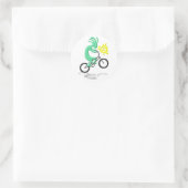 Kokopelli Bicycle Runder Aufkleber (Tasche)