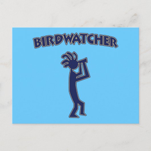Kokopelli Birdwatcher Postkarte (Vorderseite)