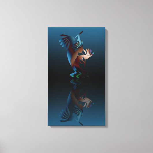 Kokopelli Blues Music 14"x24" Leinwanddruck (Vorderseite)