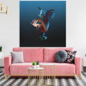 Kokopelli Blues Music 28.5"x28.5" Leinwanddruck (Insitu (Wohnzimmer))