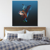 Kokopelli Blues Music 28.5"x28.5" Leinwanddruck (Insitu (Schlafzimmer))