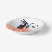 Kokopelli Blues Music 2 Wüste Sonnenuntergang Pappteller (Gewinkelt)