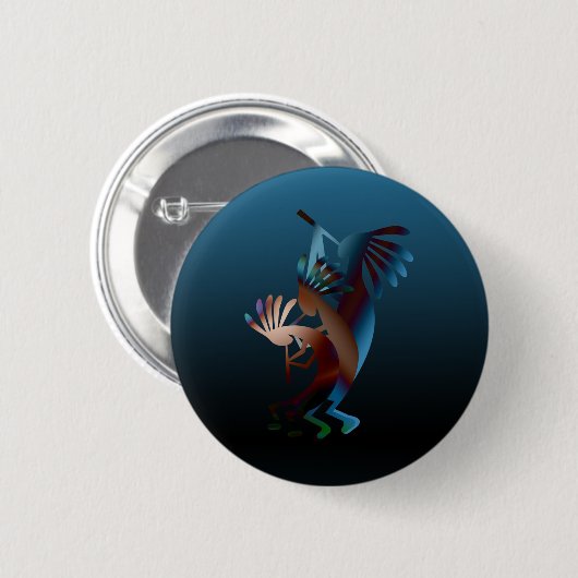 Kokopelli Blues Music Button (Vorne & Hinten)
