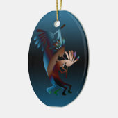 Kokopelli Blues Music Keramikornament (Links)