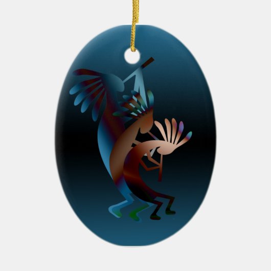 Kokopelli Blues Music Keramikornament (Vorne)