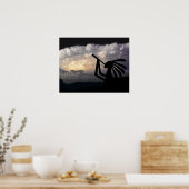 Kokopelli Brings Rain Print Poster (Küche)