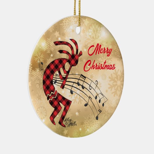 Kokopelli Christi Keramik Ornament (Rechts)