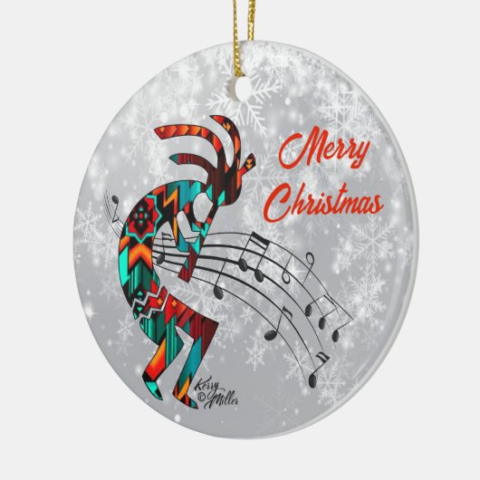 Kokopelli Christi Keramik Ornament (Links)