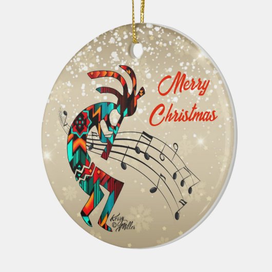 Kokopelli Christi Keramik Ornament (Links)