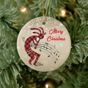 Kokopelli Christi Keramik Ornament