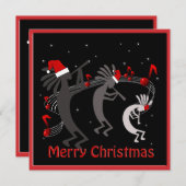 Kokopelli Christmas Flat Begrüßung Feiertagskarte (Vorne/Hinten)