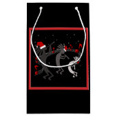 Kokopelli Christmas Small Geschenktasche Kleine Geschenktüte (Rückseite)