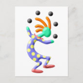 Kokopelli Clown Postkarte (Vorderseite)
