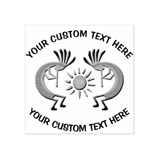 Kokopelli Custom Rubber Briefmarke Gummistempel (Prägung)