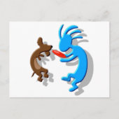 Kokopelli Dackel Dog Postkarte (Vorderseite)