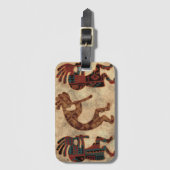 Kokopelli Dancers Desert Colors Gepäckanhänger (Vorderseite Vertikal)