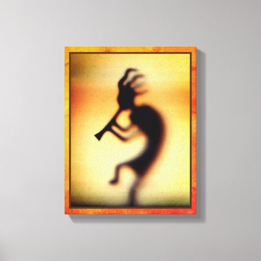 Kokopelli Deity aus guten Zeiten Leinwanddruck (Vorderseite)