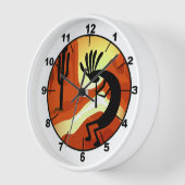 Kokopelli Desert Sunset Uhr (Winkel)