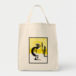 Kokopelli Desert Two Cactus Tote Bag Tragetasche