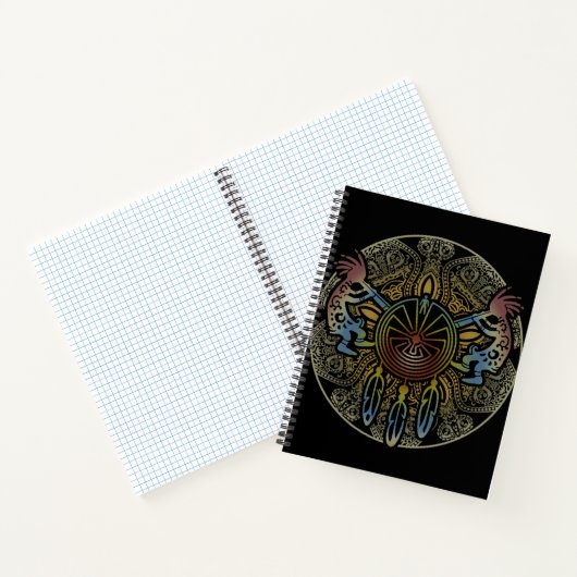 Kokopelli Duo - Mann im Maze - Dreamcatcher 1 Notizblock (Innenseite)