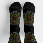 Kokopelli Duo - Mann im Maze - Dreamcatcher 1 Socken (Oben)