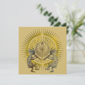 Kokopelli Duo - Mann im Maze - Sonne 1 Karte (Stehend Vorderseite)