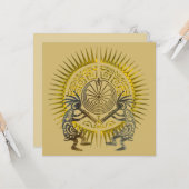 Kokopelli Duo - Mann im Maze - Sonne 1 Karte (Vorderseite/Rückseite Beispiel)