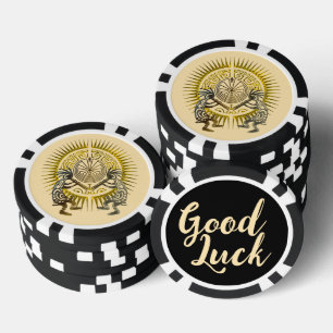Kokopelli Duo - Mann im Maze - Sonne 1 Pokerchips