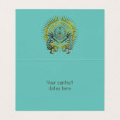 Kokopelli Duo - Mann im Maze - Sonne 1 Visitenkarten (Innenseite Aufgefaltet)