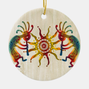 KOKOPELLI DUO SUN + Ihre Ideen Keramik Ornament