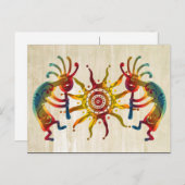 KOKOPELLI DUO SUN + Ihre Ideen Postkarte (Vorne/Hinten)