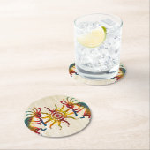 KOKOPELLI DUO SUN + Ihre Ideen Runder Pappuntersetzer (Vor Ort)